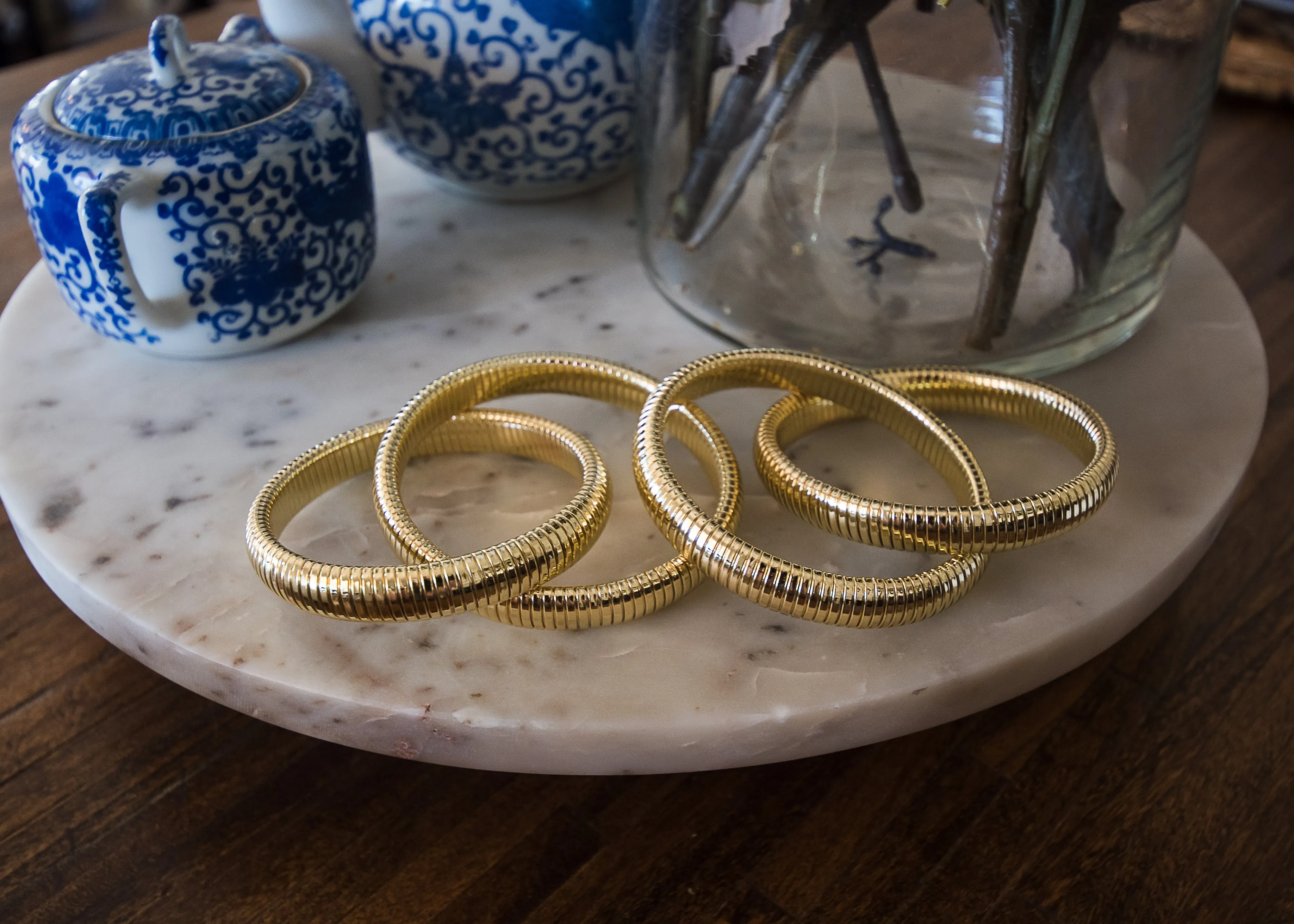 Gold Coil Bracelets