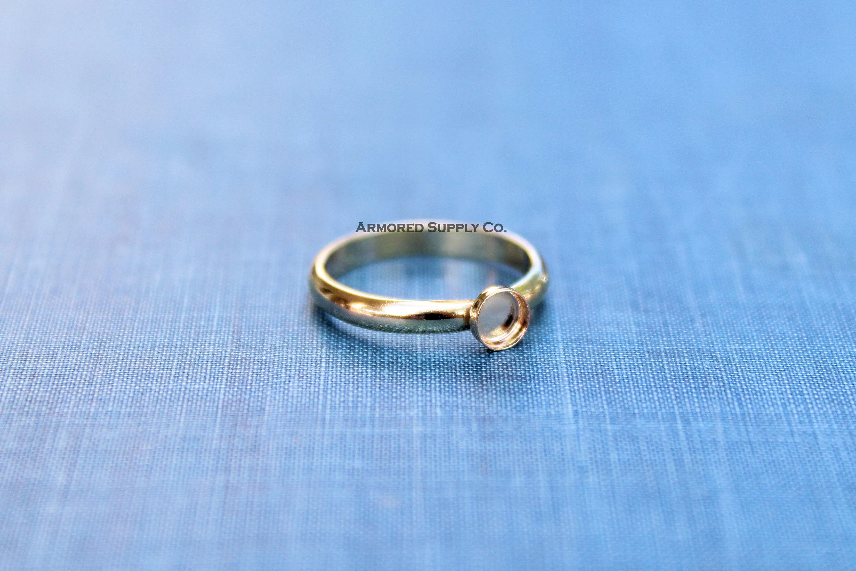 Gold Filled 5mm Bezel Comfort Ring band blank