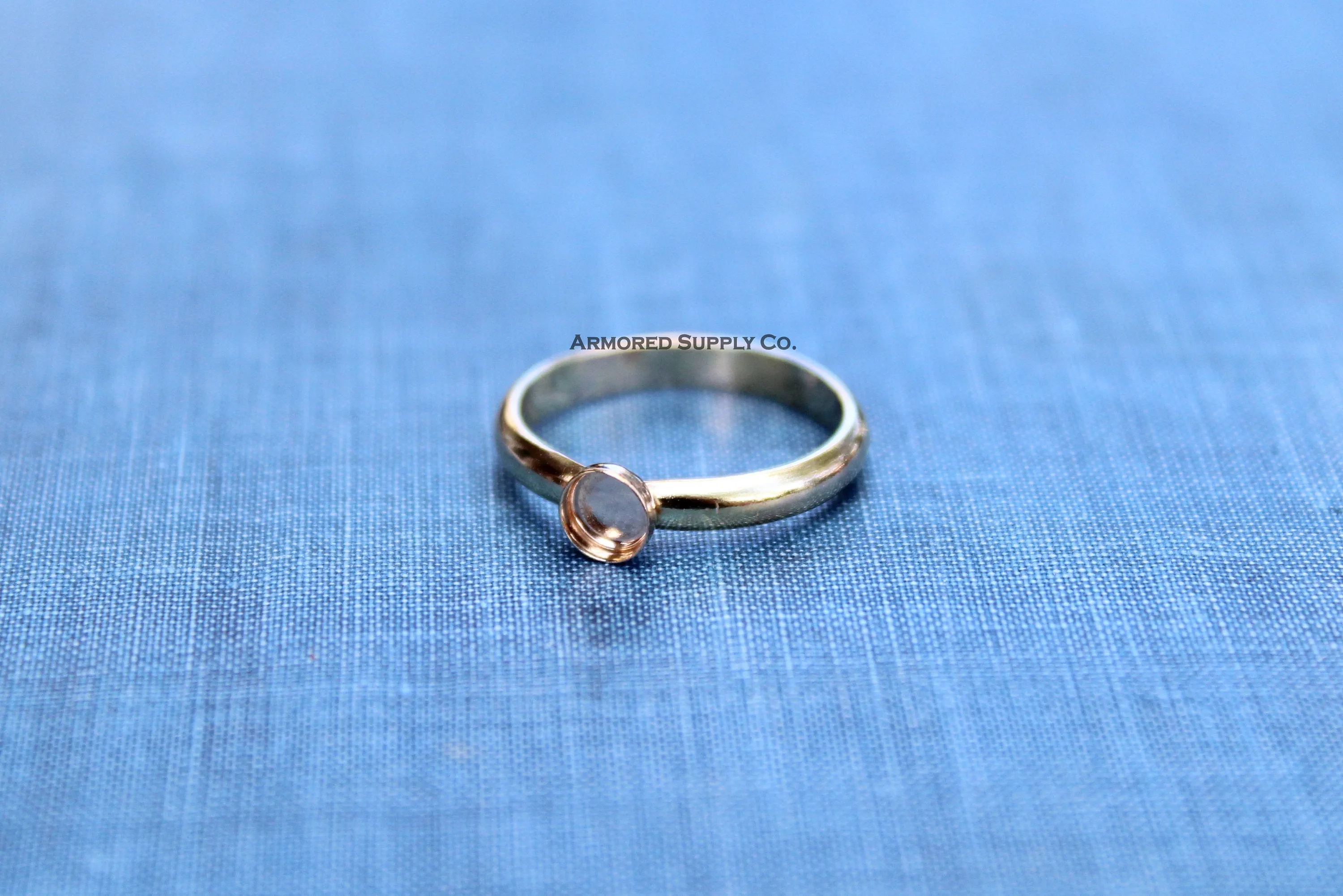Gold Filled 5mm Bezel Comfort Ring band blank