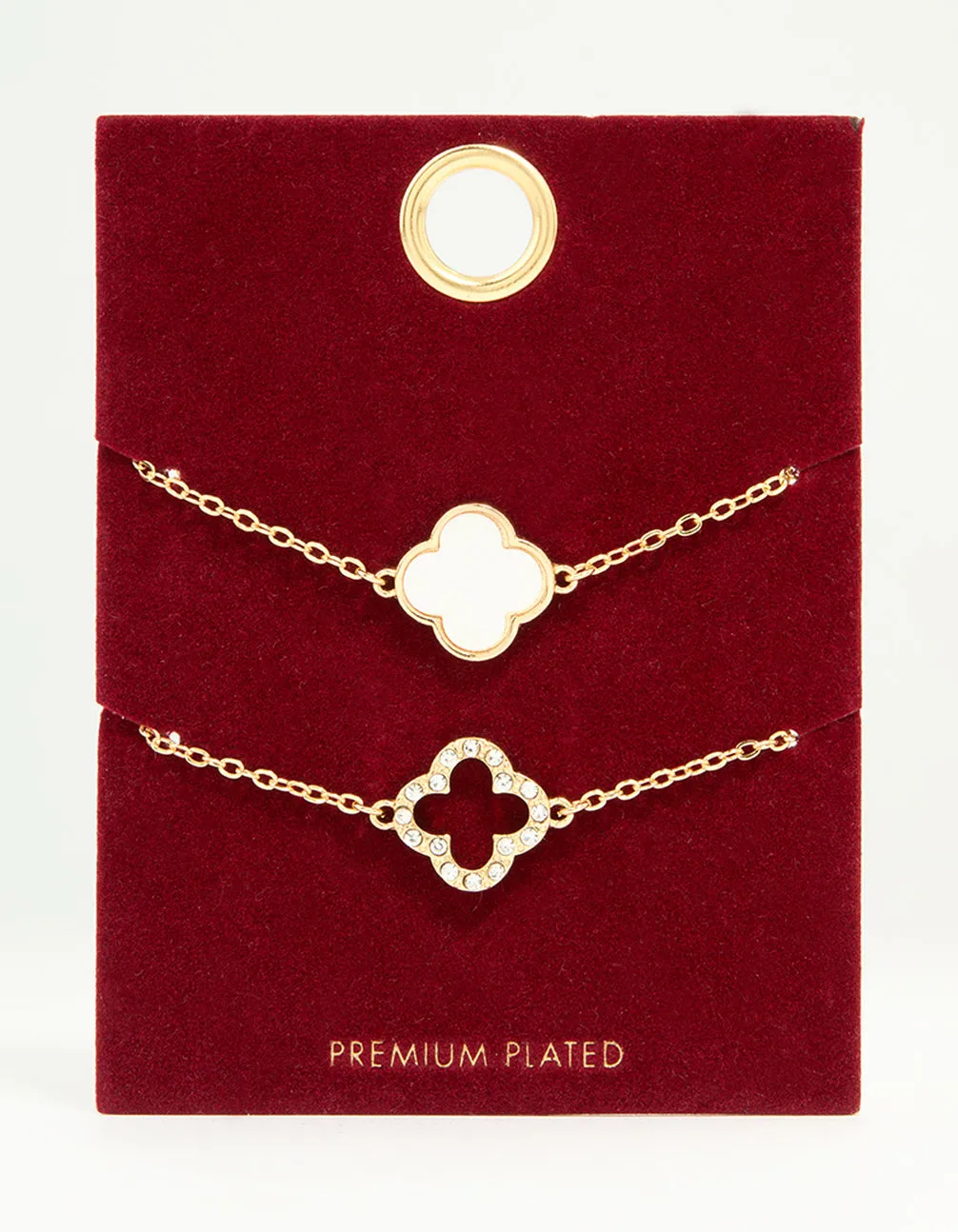 Gold Plated Flower Bracelets 2-Pack
