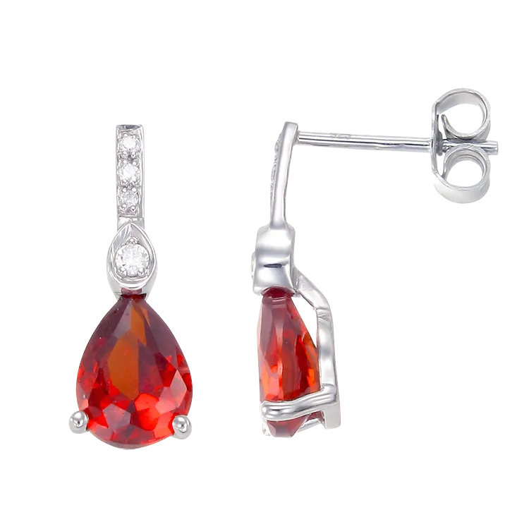 Gorgeous Ruby Red Drop Earrings