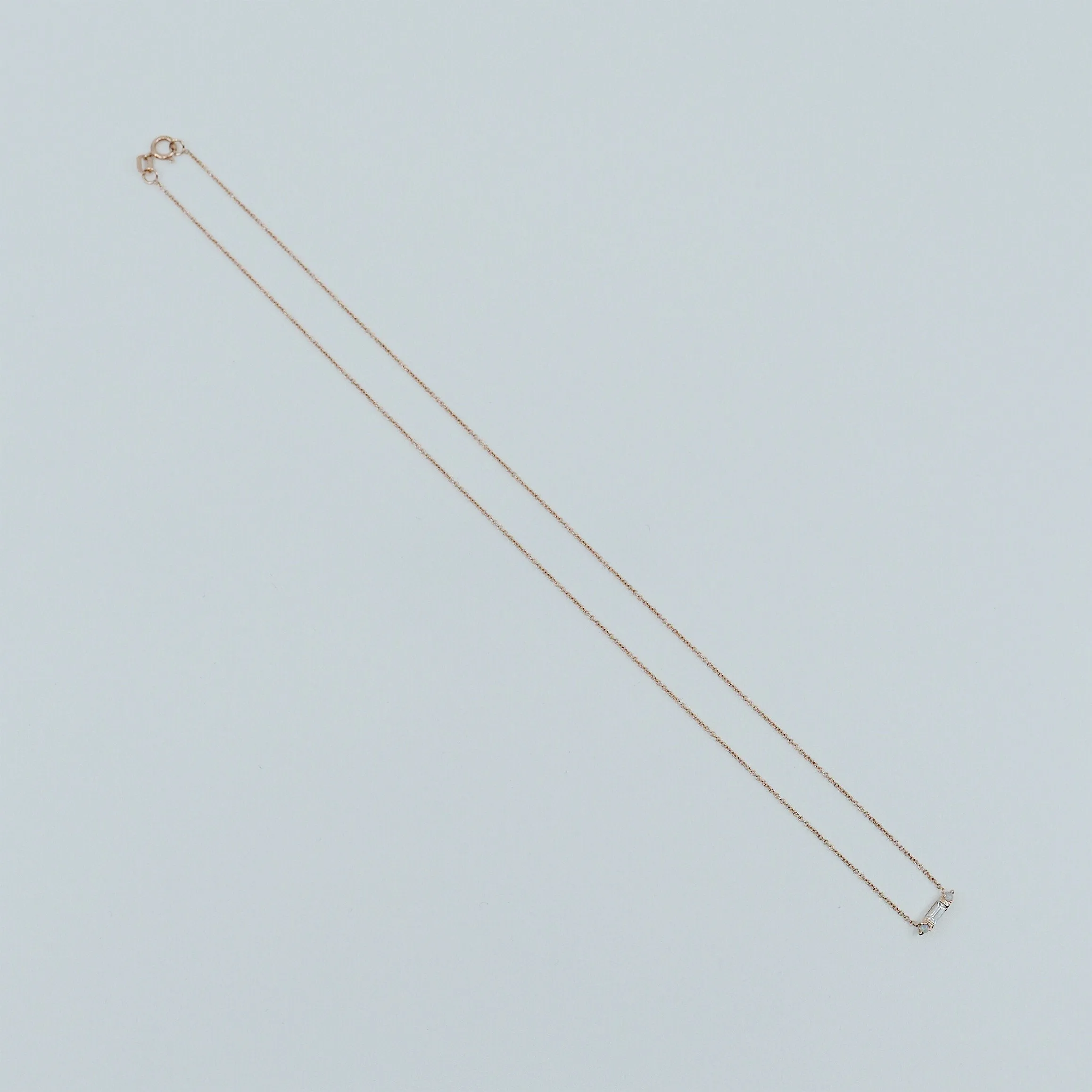Grand Baguette White Sapphire Necklace