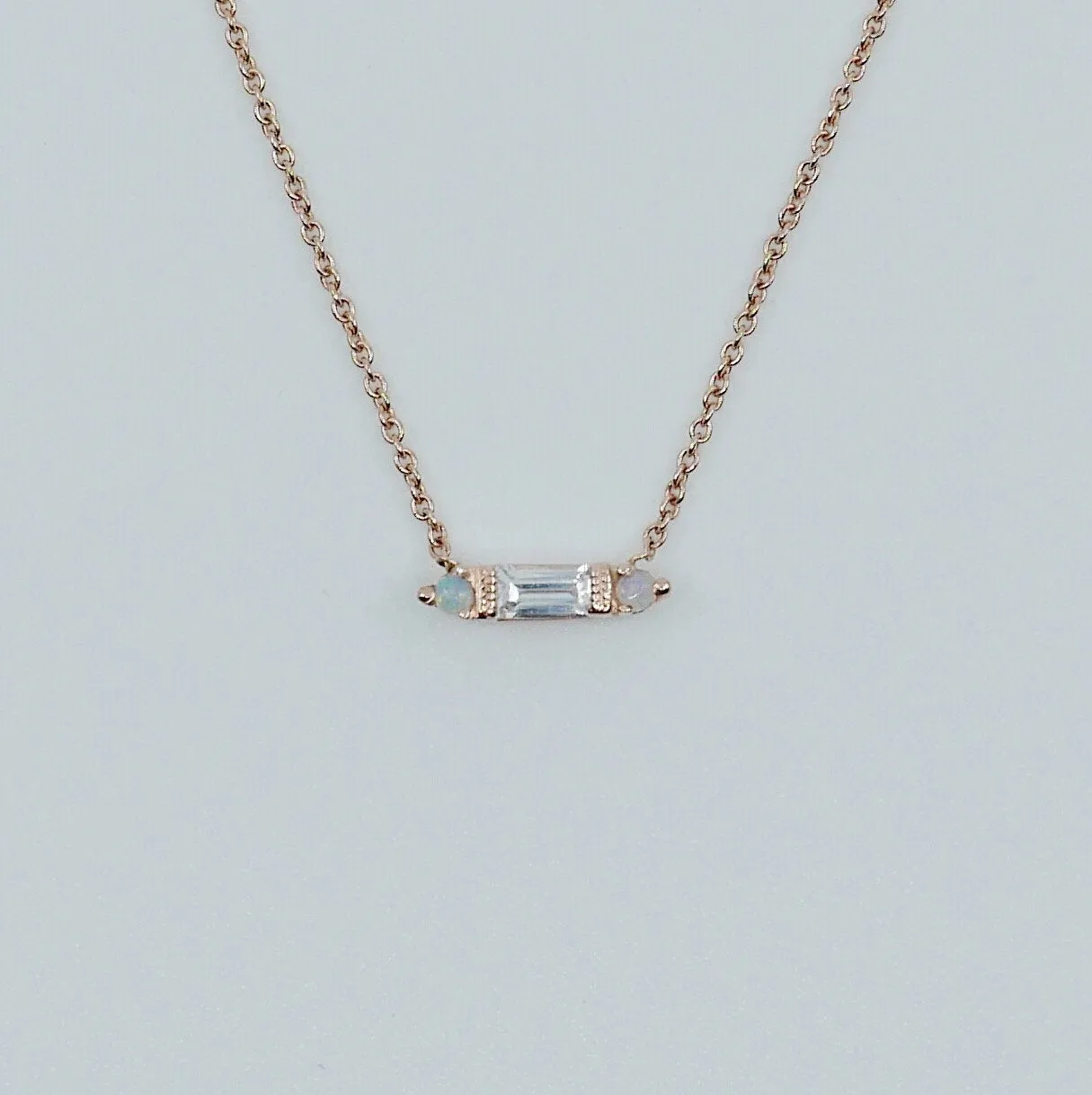 Grand Baguette White Sapphire Necklace