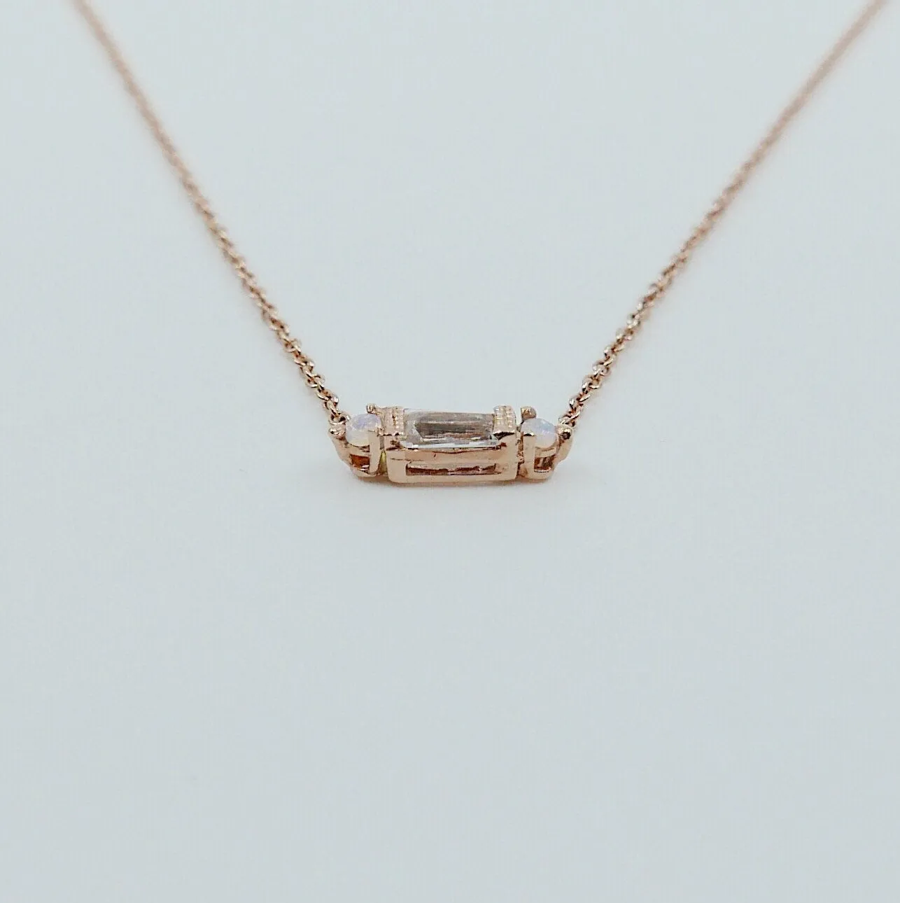 Grand Baguette White Sapphire Necklace