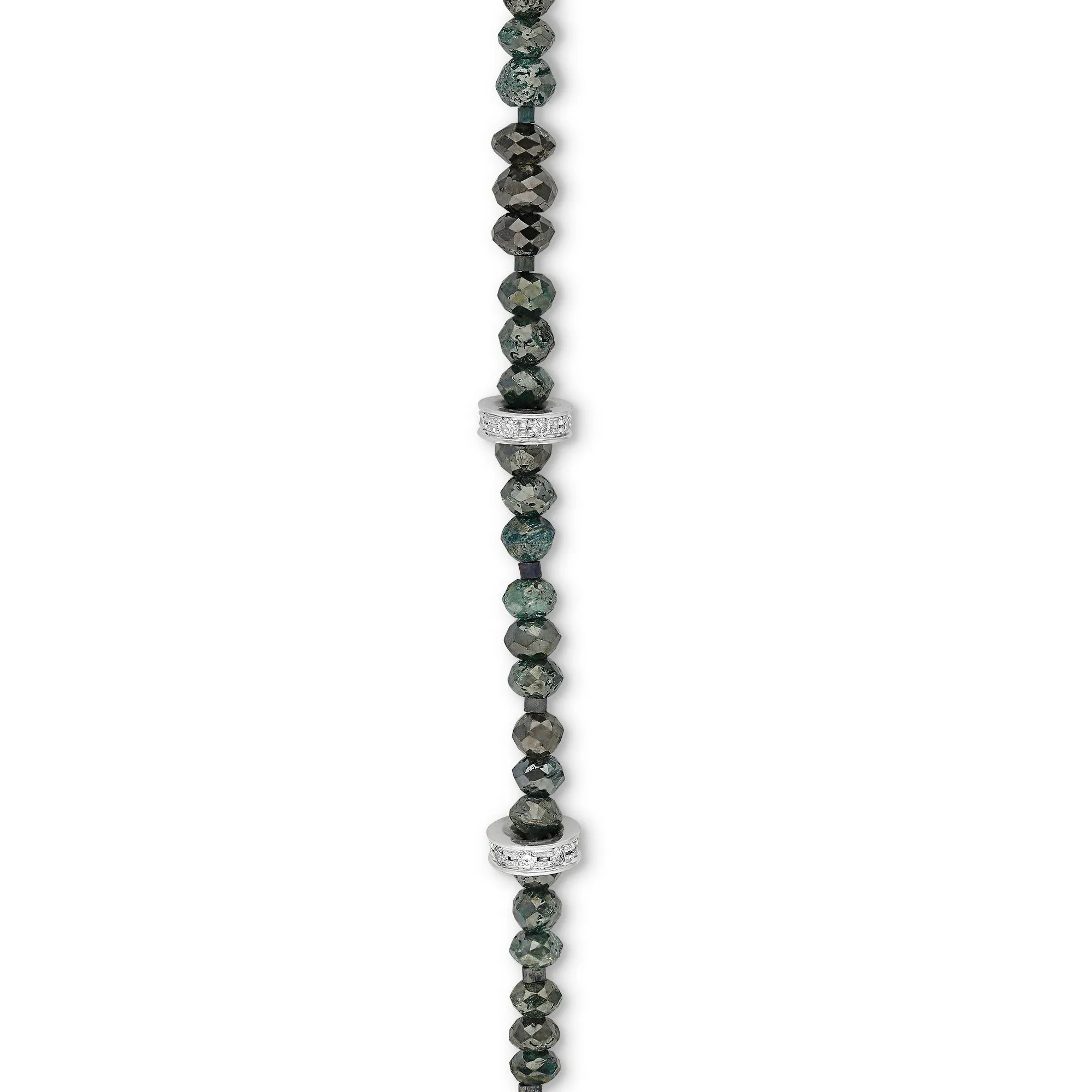 Green Diamond Beaded Bracelet - 13.85 Carat
