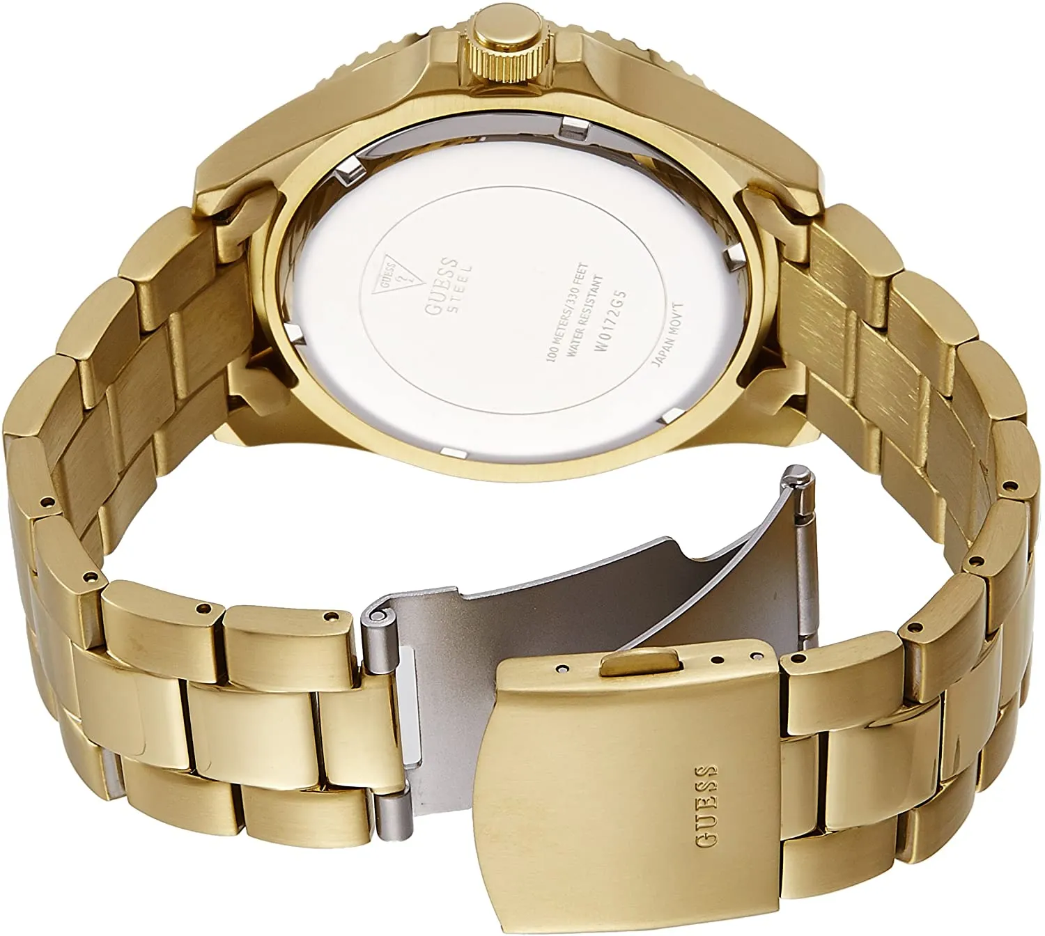 Guess Chaser Blue Dial Gold Men's Watch W0172G5