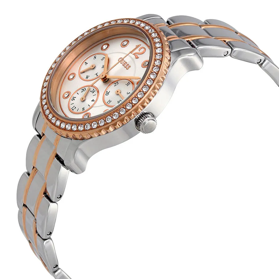 Guess Enchanting Silver Dial Ladies Multifunction Crystal Watch W0305L3