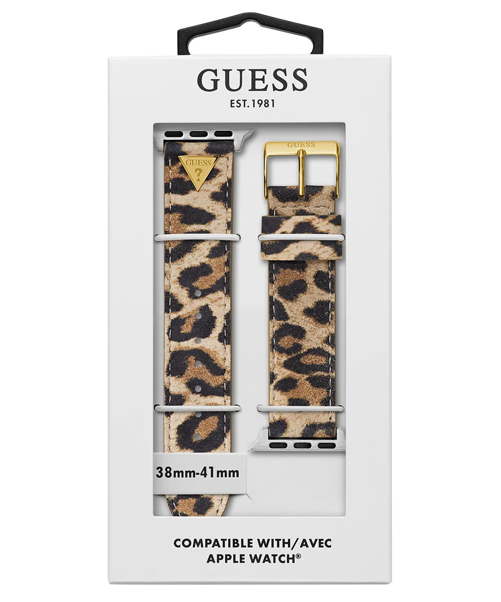 GUESS Logo Leather Band for Apple 38-40 mm Watch