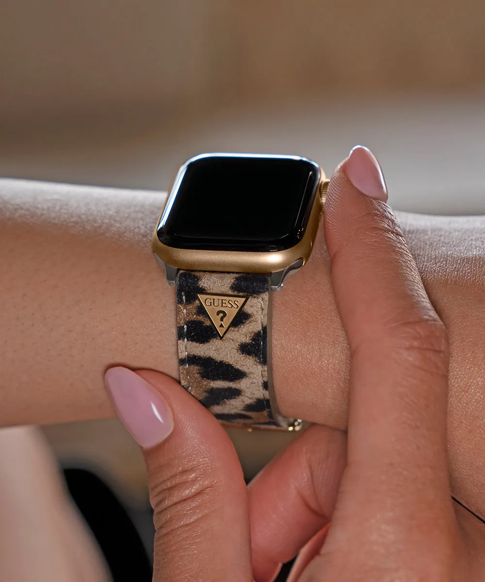 GUESS Logo Leather Band for Apple 38-40 mm Watch