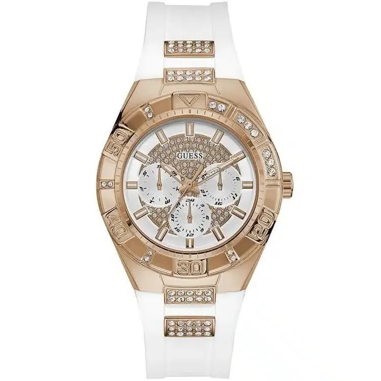 Guess Luna Rose Gold Rubber Strap Women's Watch W0653L4
