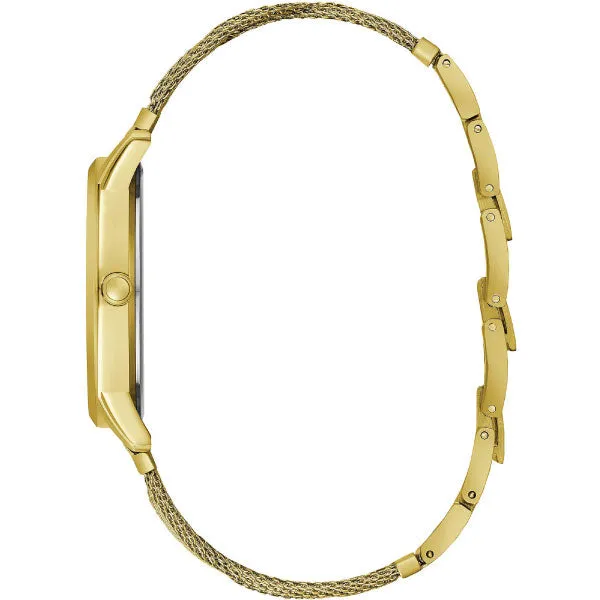 Guess Maiden Gold Mesh Bracelet Gold Dial Quartz Watch for Ladies - W1143L2