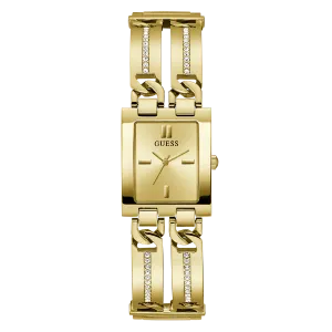 Guess MOD ID Gold Stainless Steel Gold Dial Quartz Watch for Ladies - GW0668L2