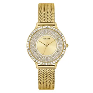 Guess Soiree Gold Stainless Steel Gold Dial Quartz Watch for Ladies - GW0402L2