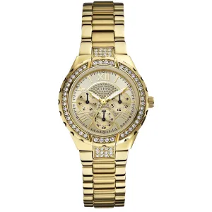 Guess Viva Gold Stainless Steel Gold Dial Quartz Watch for Ladies - W0111L2