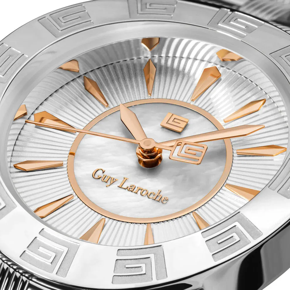 Guy Laroche Alex Ladies Watch Set with Rose Gold Accents