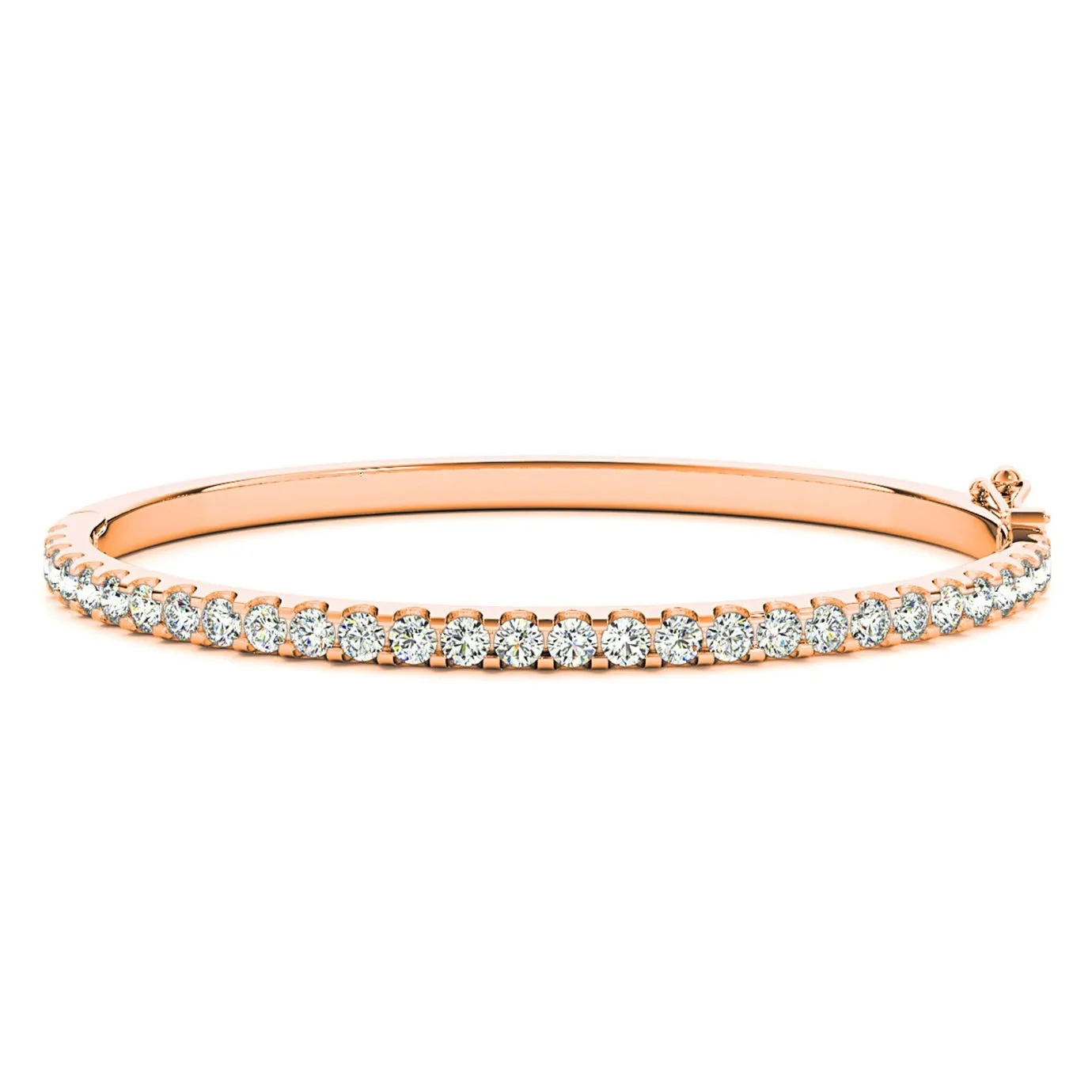 Half Way 2.75 ctw Diamond Bangle Bracelet U Prong Set