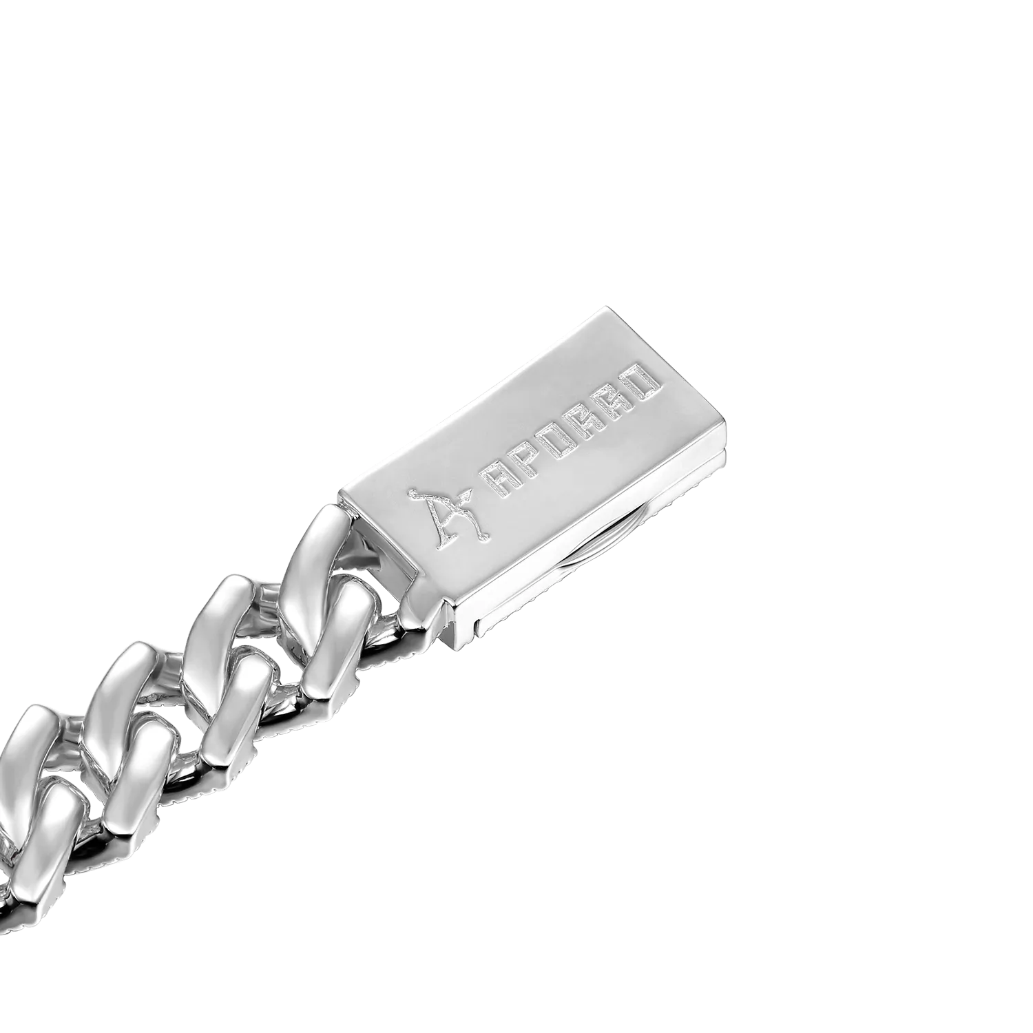 Halo Round Cut Prong Cuban Link Bracelet - 12mm