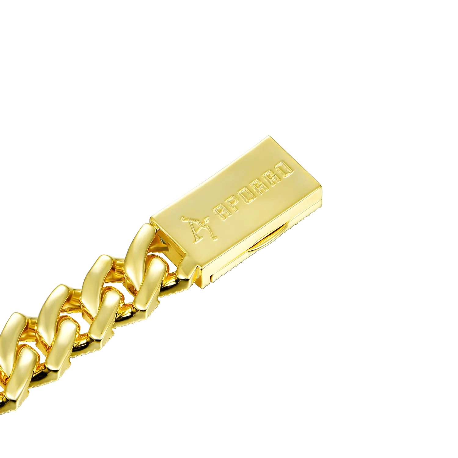 Halo Round Cut Prong Cuban Link Bracelet - 12mm