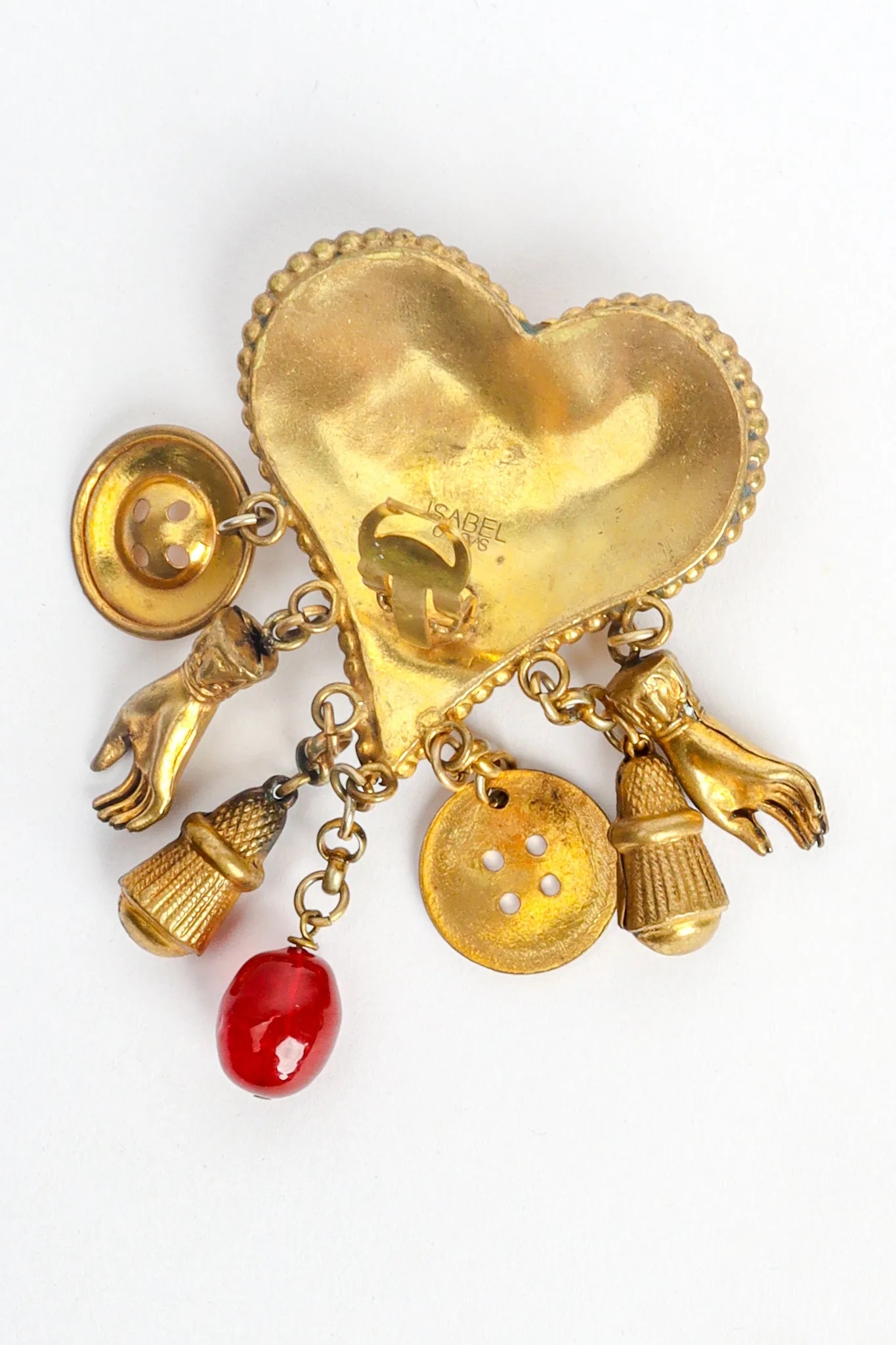 Heart Charm Drop Earrings