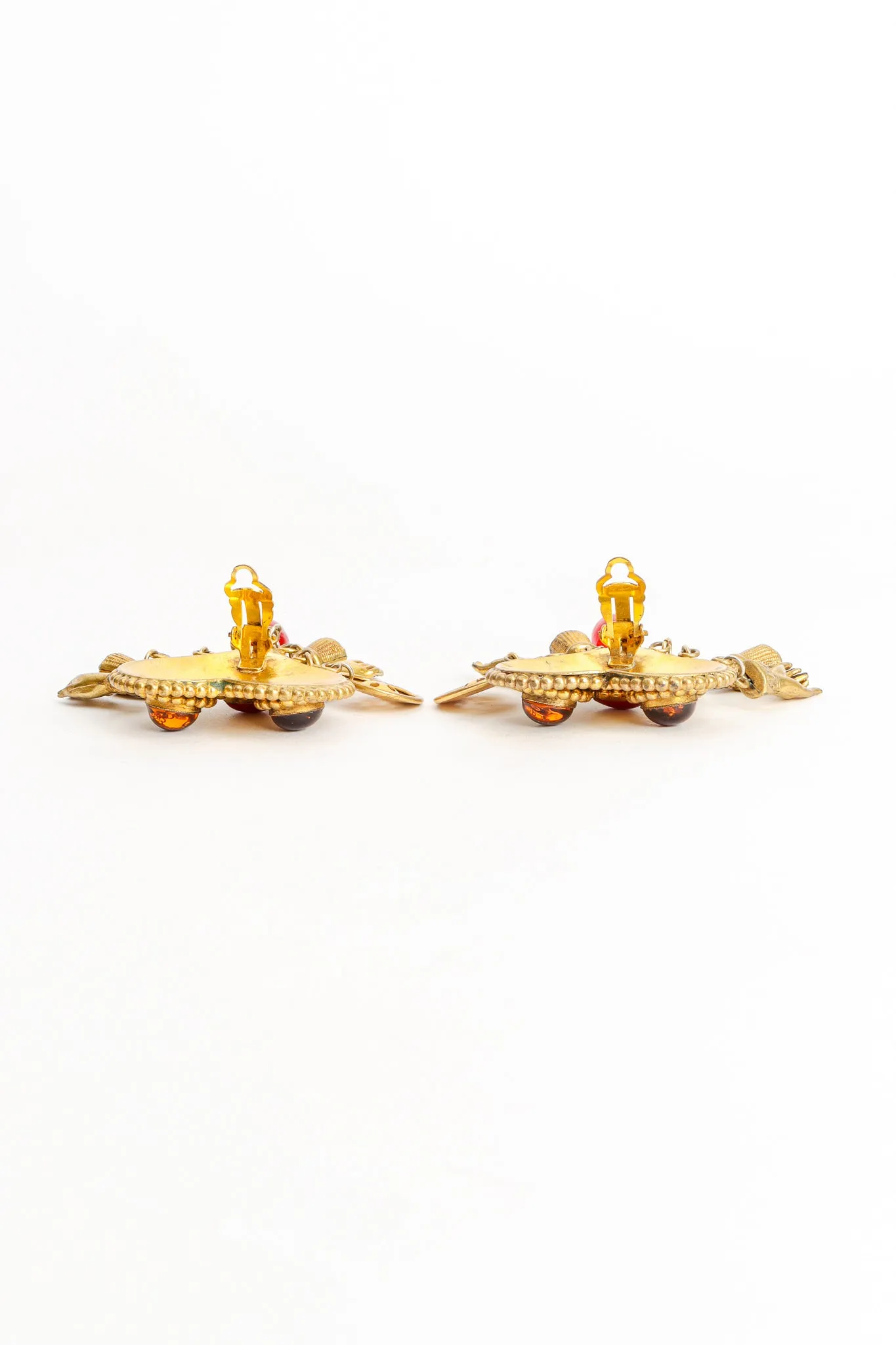 Heart Charm Drop Earrings