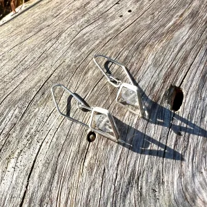 Herkimer Double Diamond Earrings, Handmade