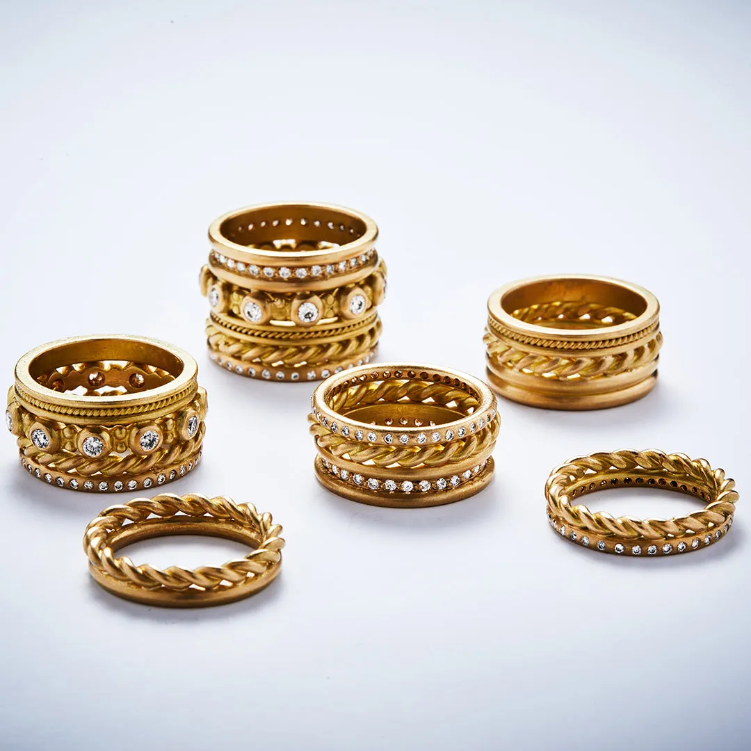 Hitched Duo Band in 20K Peach Gold