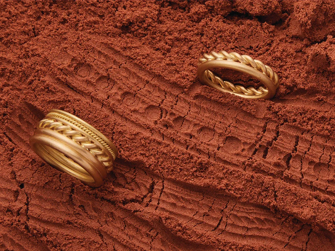 Hitched Duo Band in 20K Peach Gold