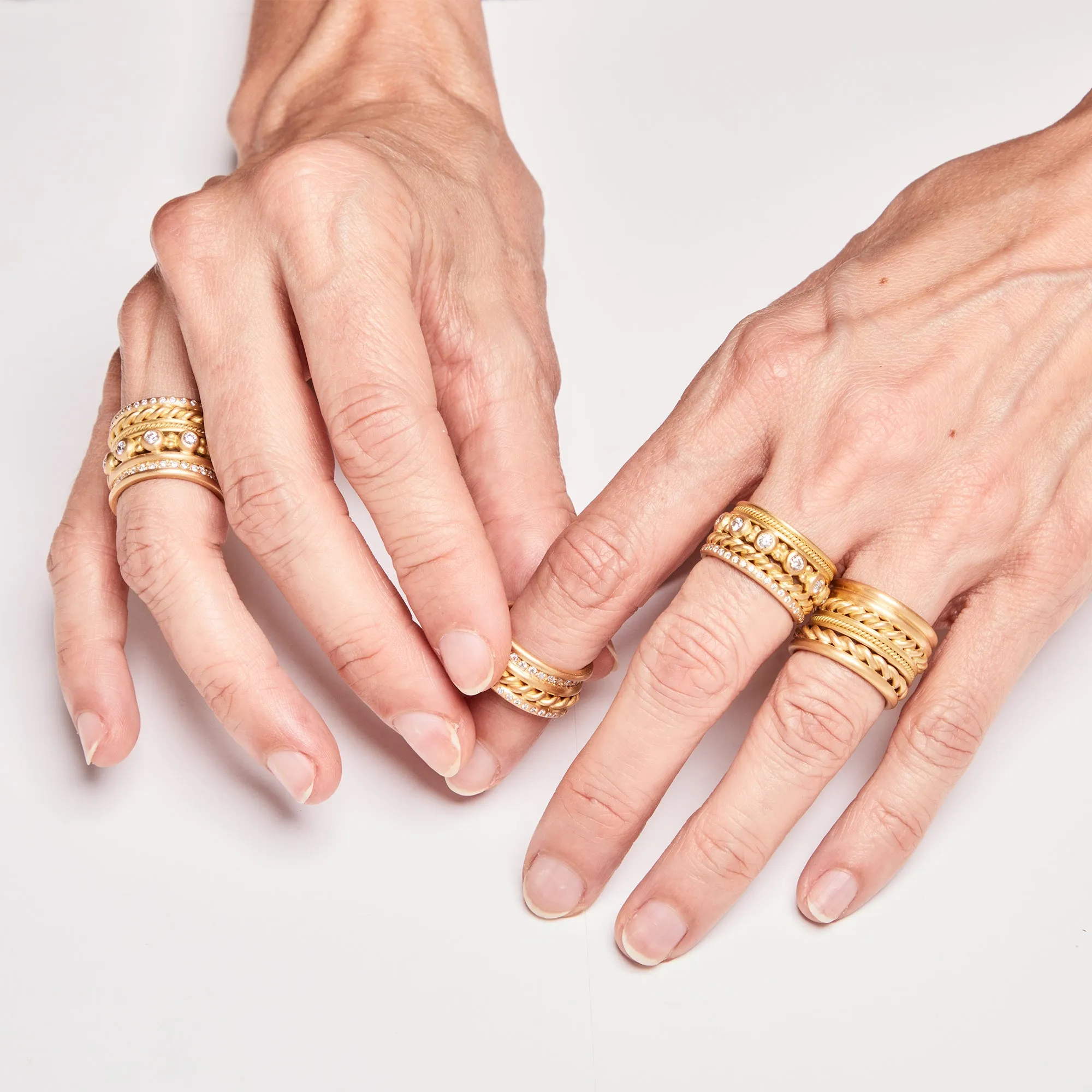 Hitched Duo Band in 20K Peach Gold