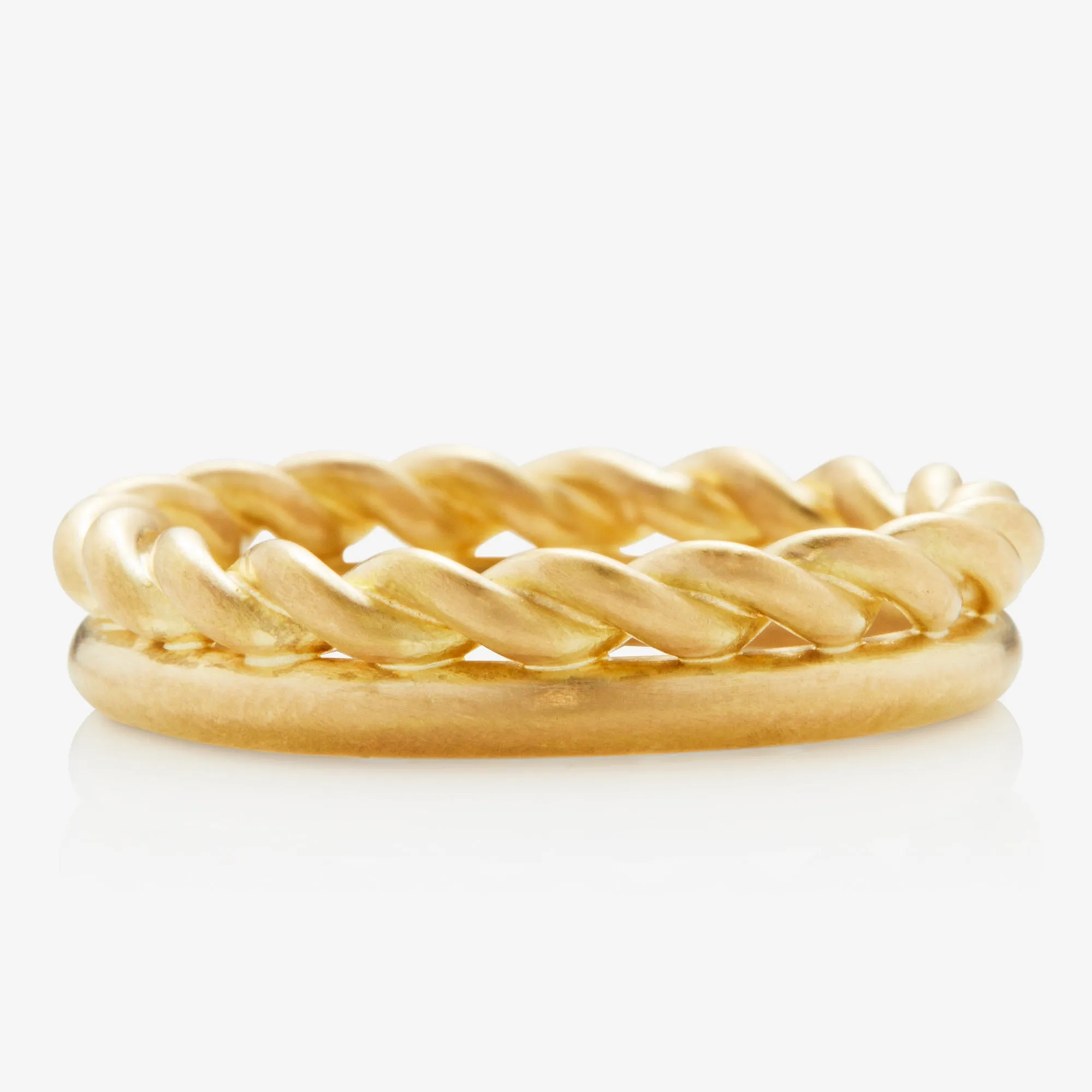 Hitched Duo Band in 20K Peach Gold