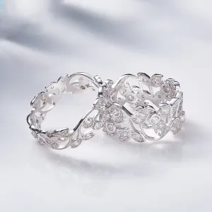 Hollowed Floral Matching Rings