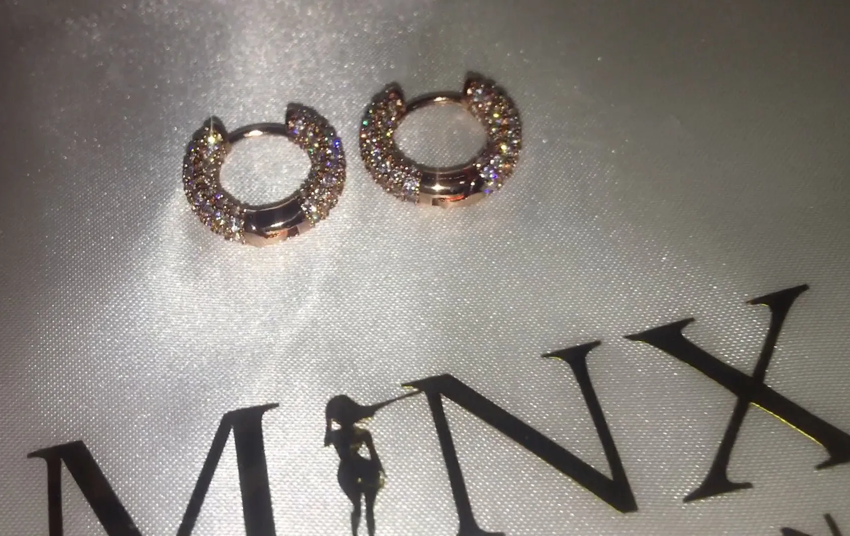 Iced Out Earrings | Diamond Earrings | Rose Gold Earrings | Womens Earrings | Mens Earrings | Diamond Hoop Earrings | Hip Hop Earrings