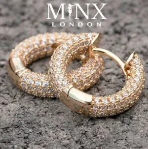 Iced Out Earrings | Diamond Earrings | Rose Gold Earrings | Womens Earrings | Mens Earrings | Diamond Hoop Earrings | Hip Hop Earrings