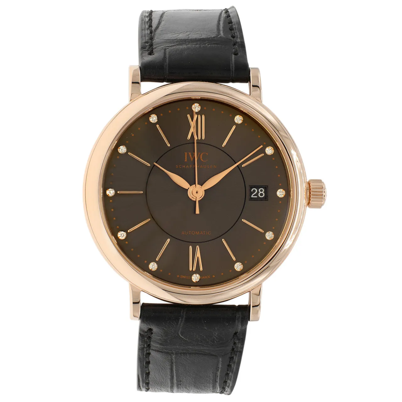 IWC 18K Rose Gold Portofino 37 Automatic Watch IW458106