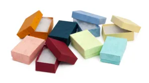 Jewelry Boxes Pastel Colors Cotton Filled