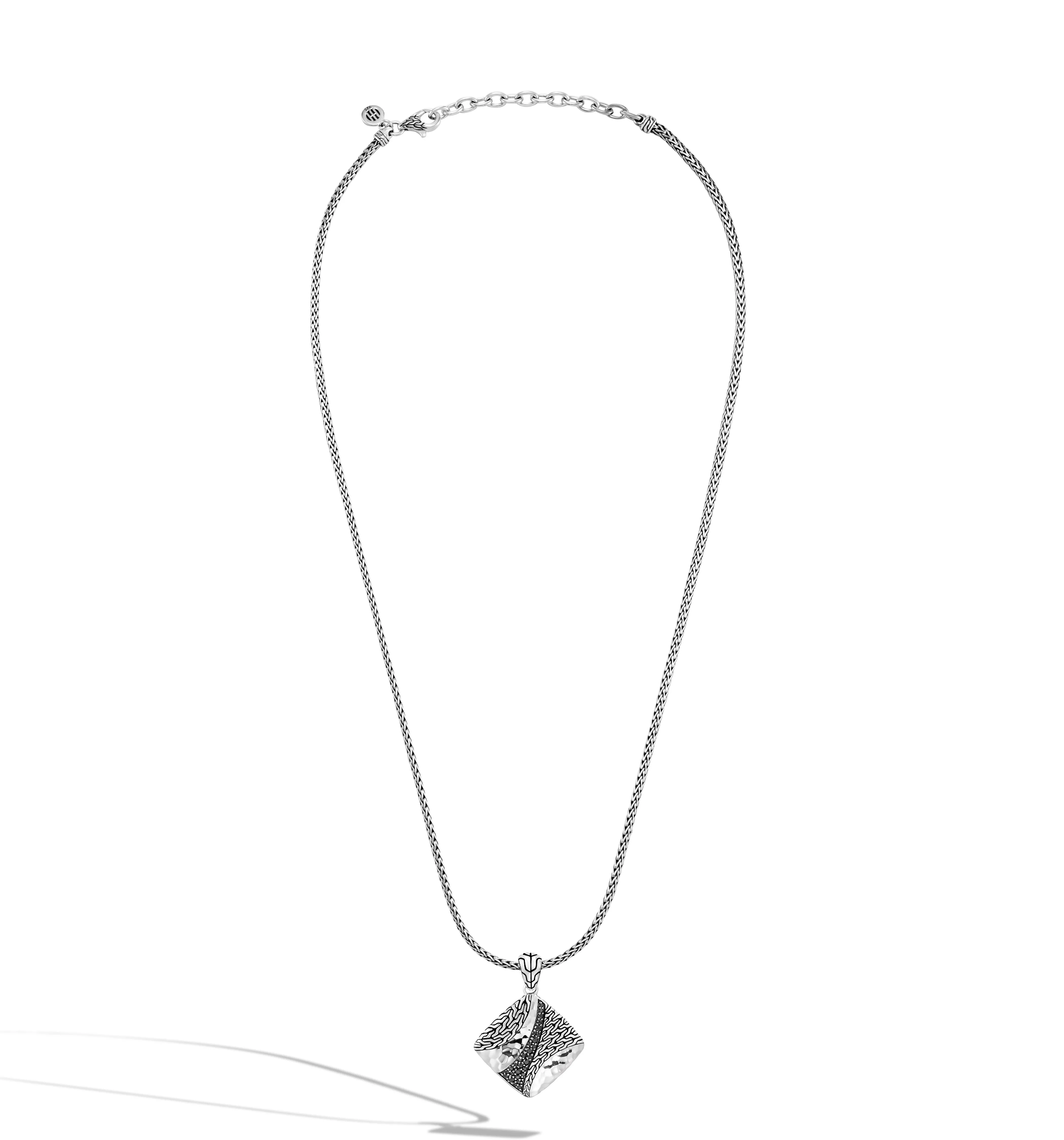 John Hardy Classic Chain Hammered Square Pendant Necklace, 18-20"