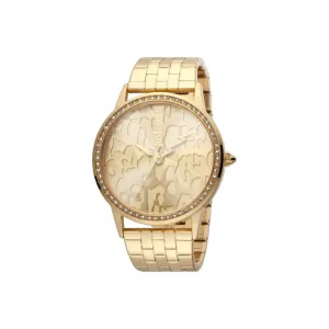 Just Cavalli Ladies Watch Animal Print Dial With Ip Gold Bracelet