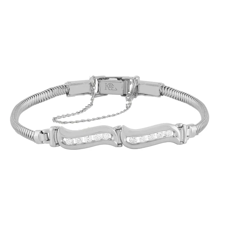 Kaspar & Esh 14k White Gold Split Bracelet