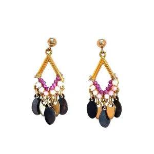 Kite Gem Mixed Metal Earrings