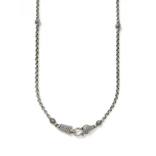 Konstantino Women's Blue Topaz Rosary Necklace, 16 IN