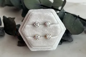 Lab-Grown 1 tcw. Round Cut Diamond Studs