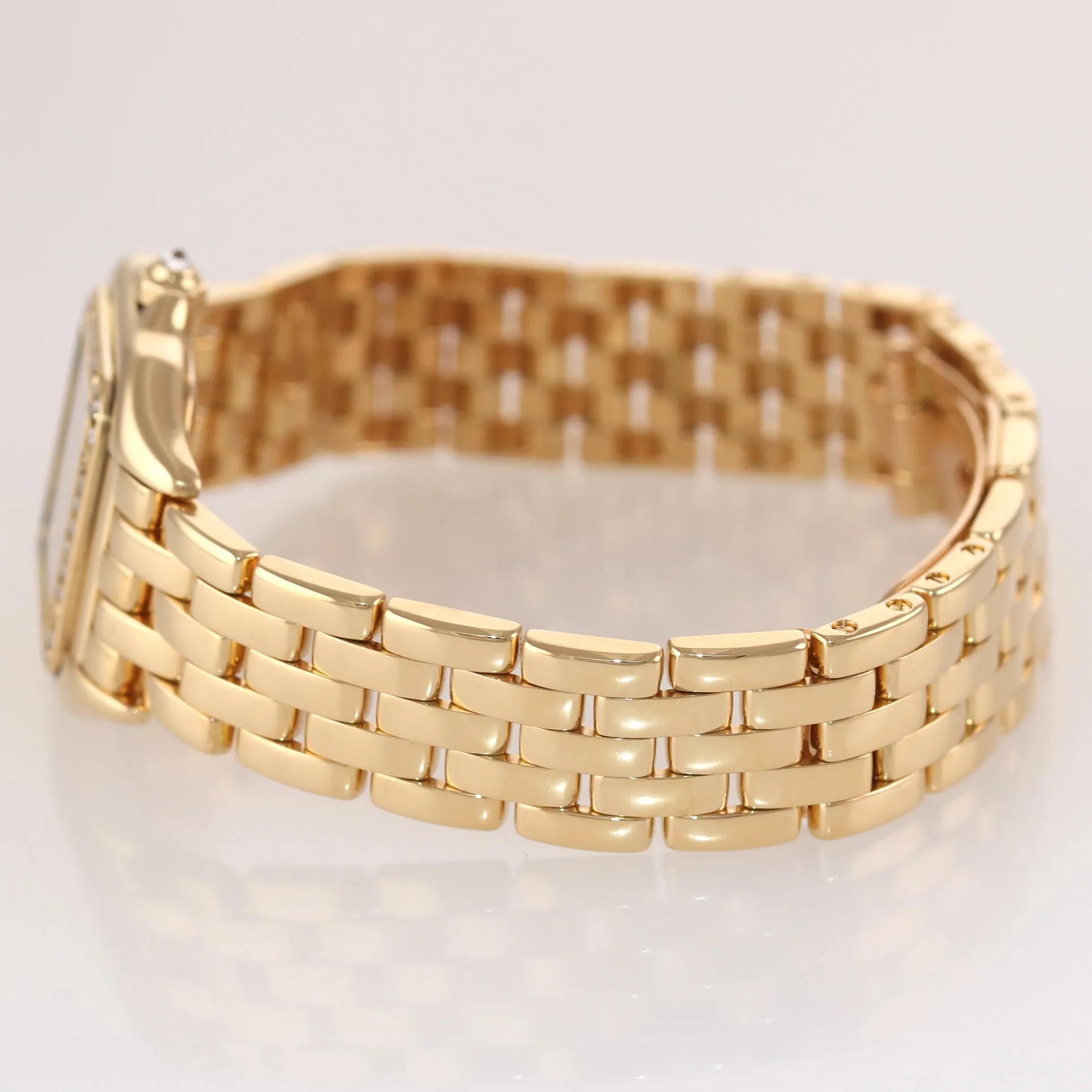 Ladies Cartier Panthere Diamond Ivory Roman 18k Yellow Gold 22mm 1280 Watch