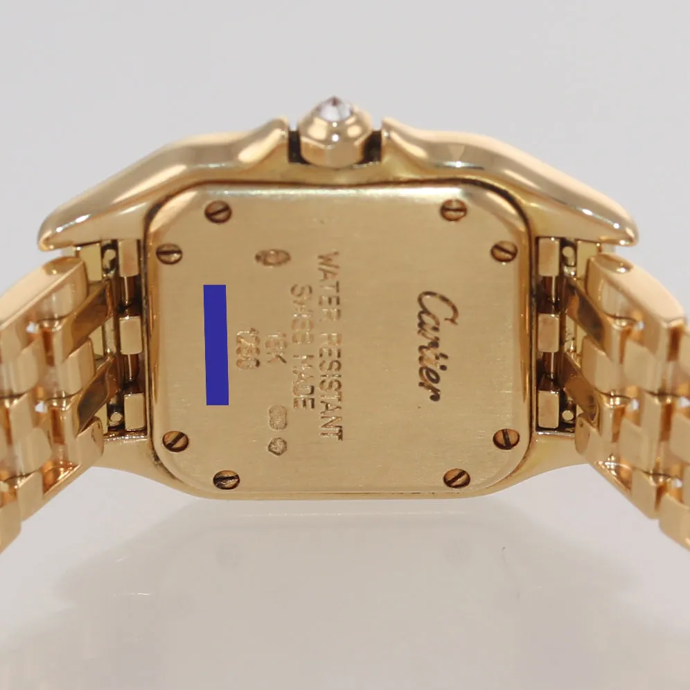 Ladies Cartier Panthere Diamond Ivory Roman 18k Yellow Gold 22mm 1280 Watch