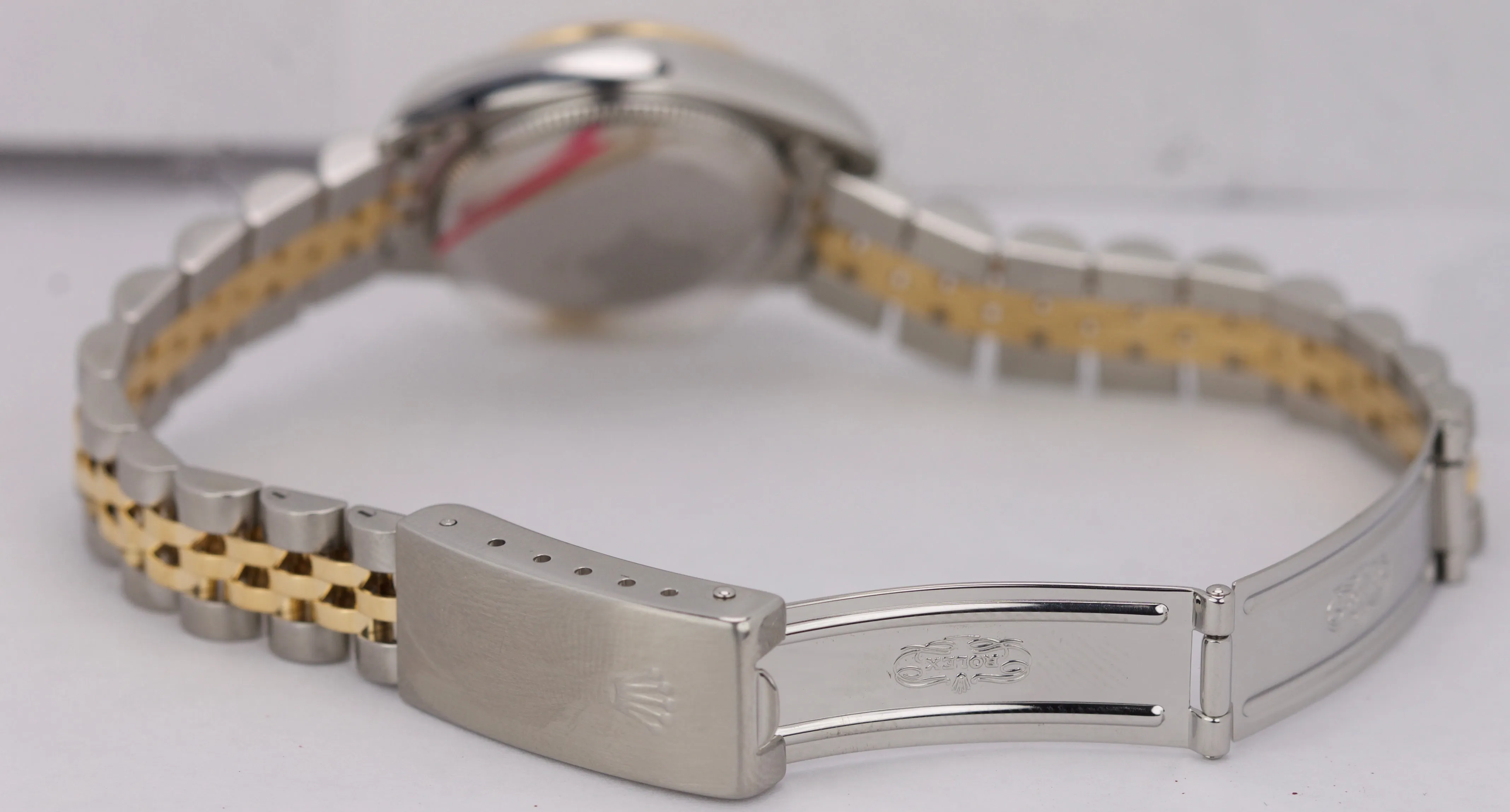 Ladies Rolex Oyster Perpetual 24mm Silver Patina 67193 Two-Tone Jubilee Watch