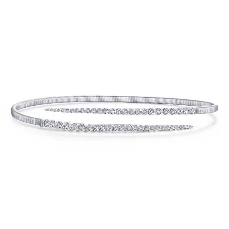 Lafonn 0.98 CTW Pave Bypass Cuff Bangle Bracelet