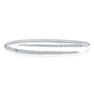Lafonn 0.98 CTW Pave Bypass Cuff Bangle Bracelet