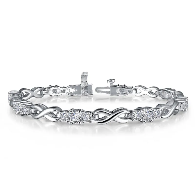 Lafonn 4.23 CTW 3-Stone Infinity Alternating Bracelet