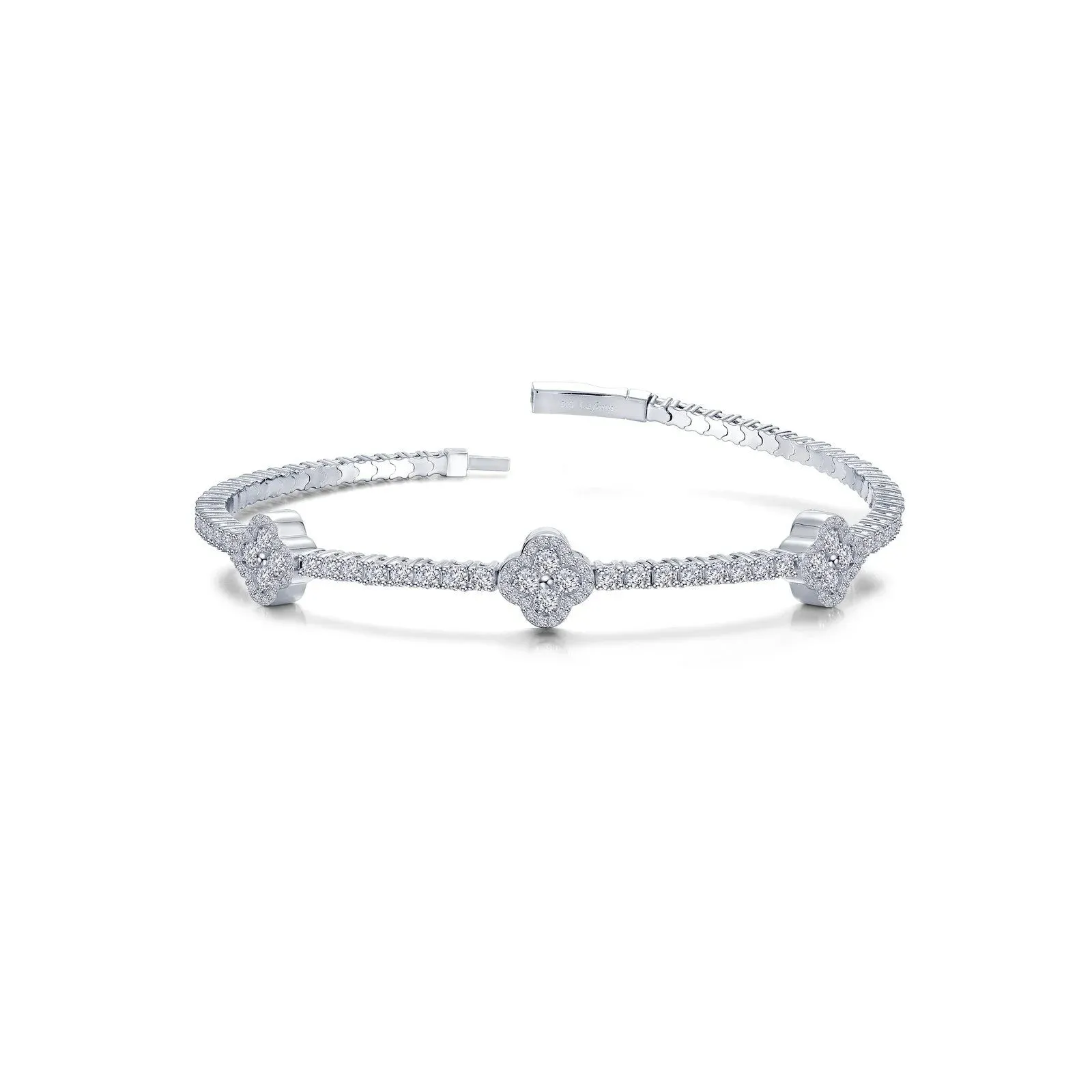 Lafonn Simulated Diamond Clover Station Flexible Tennis Bracelet B0195CLP68