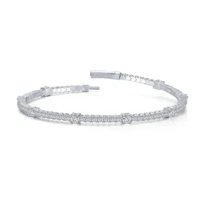 Lafonn Simulated Diamond Station Flexible Tennis Bracelet B0196CLP68