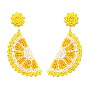 Lemon Cocktail Party Drop Stud Earrings