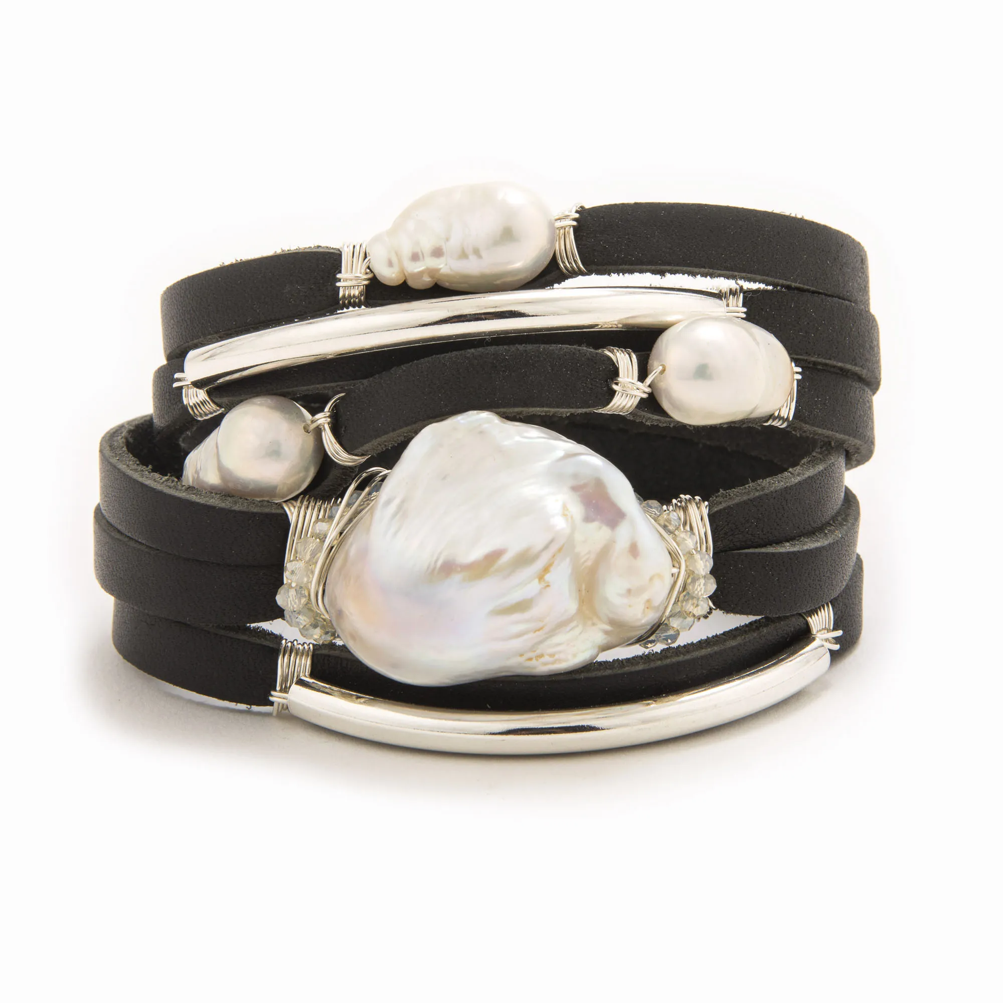 Lively Leather Shred Bracelet